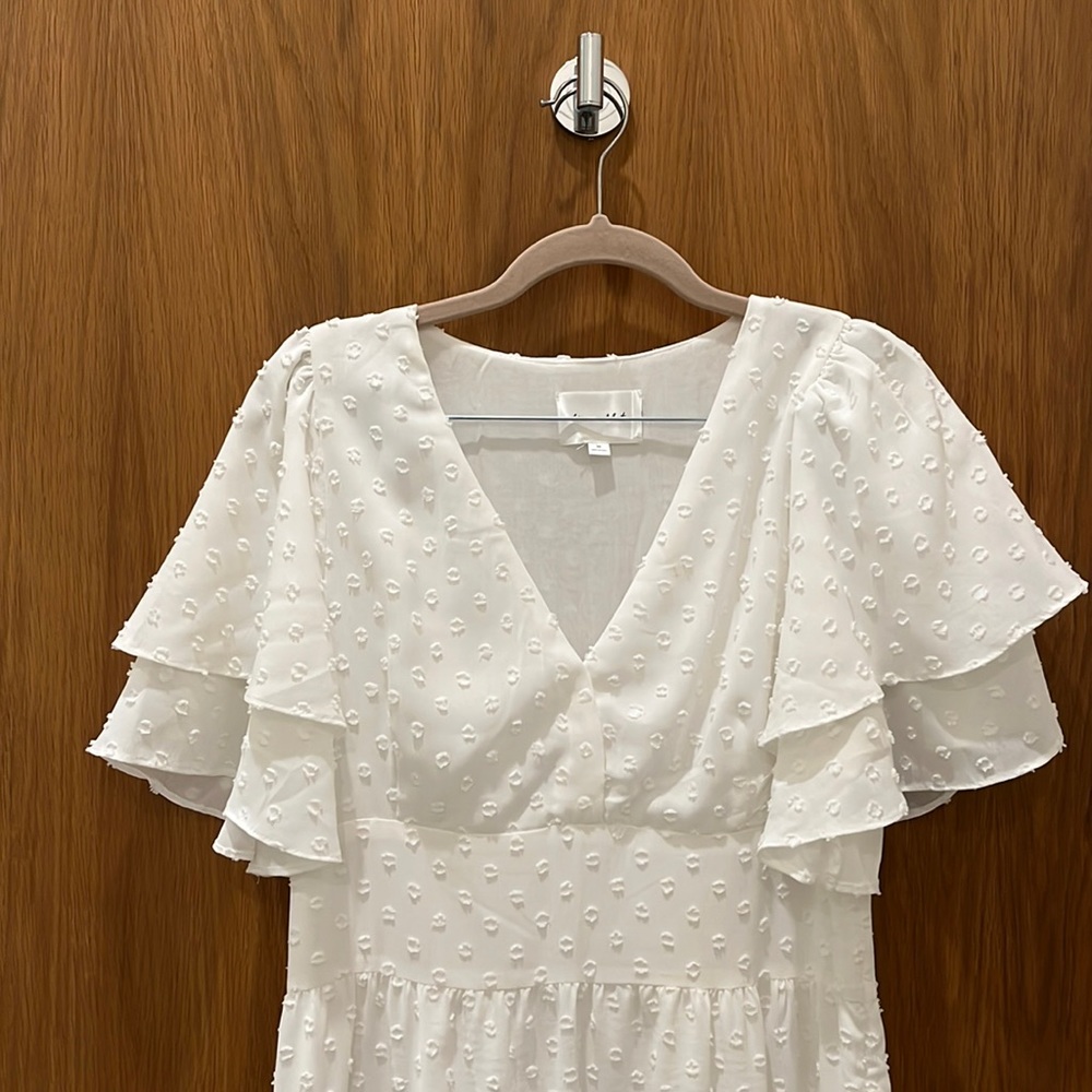 Line and Dot white maxi dress